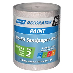 Norton No-Fil Sanding Roll for Paint 115mm x 10m